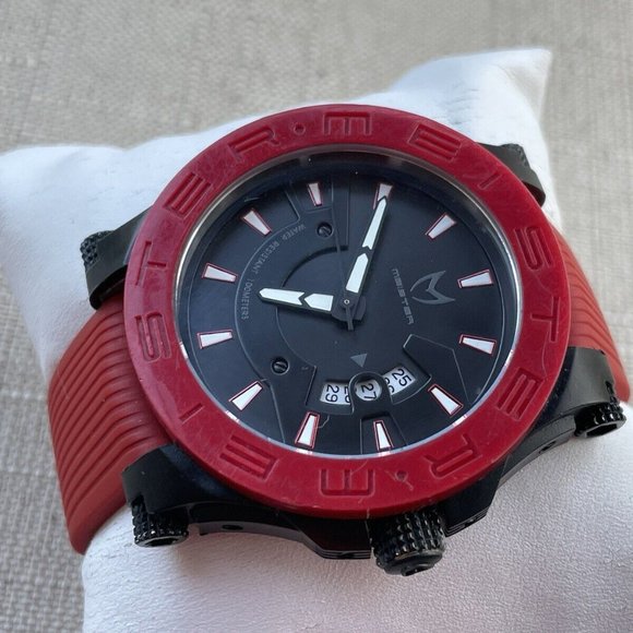 Meister Other - Meister Prodigy Men Wristwatch Multifunctional Quartz Analog Watch Red/Black